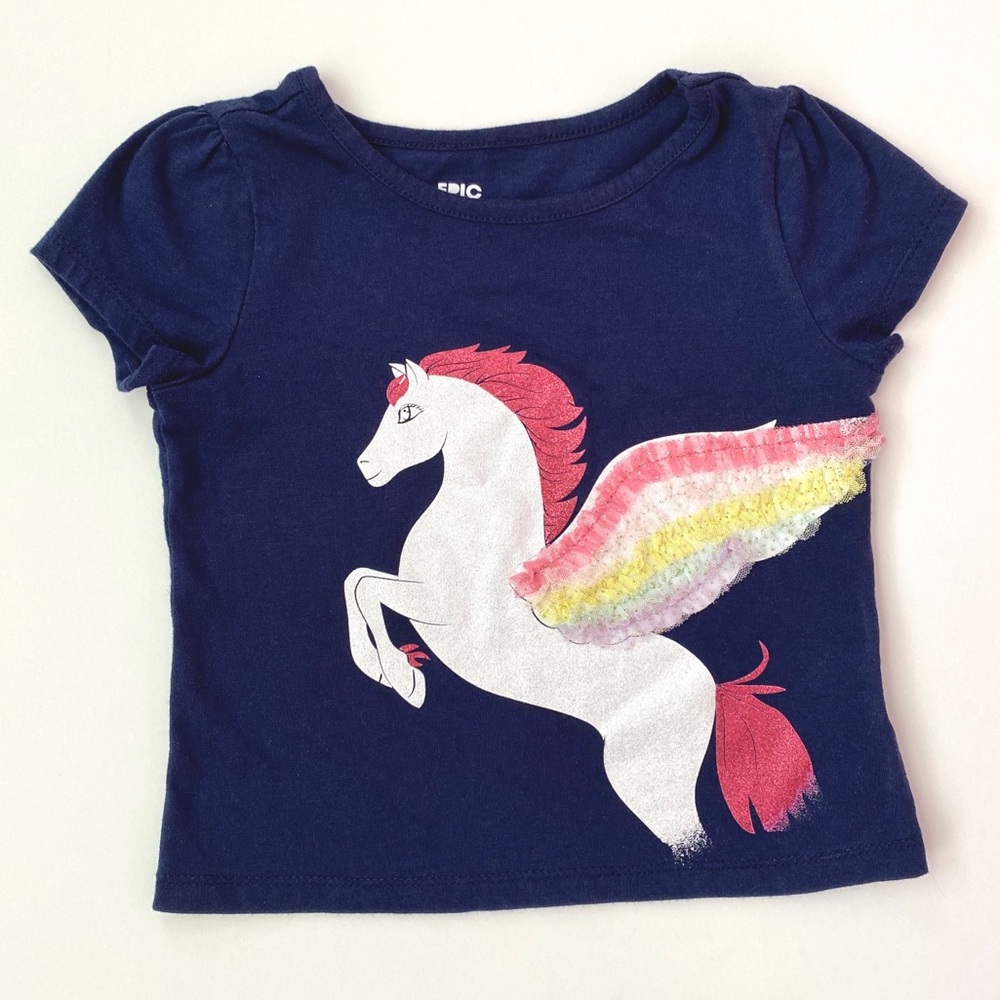 Epic Threads Toddler Girl Pegasus Short Sleeve Tee